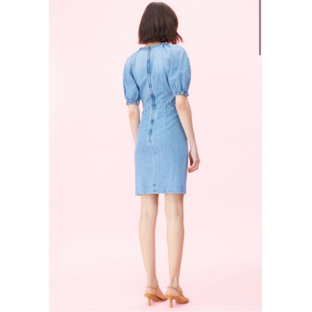 NWT La Vie Rebecca Taylor Drapey Denim Dress - Picture 2 of 6